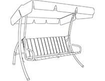 Instruction de montage balancelle 2 places pliable avec siège en polypropylène et toit ondulé