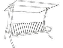 Instruction de montage balancelle pliable avec siège en polypropylène et toit droit