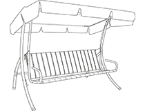 Instruction de montage balancelle pliable avec siège en polypropylène et toit ondulé