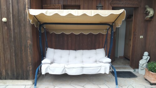 Toit balancelle 200 x 120 cm PE beige 