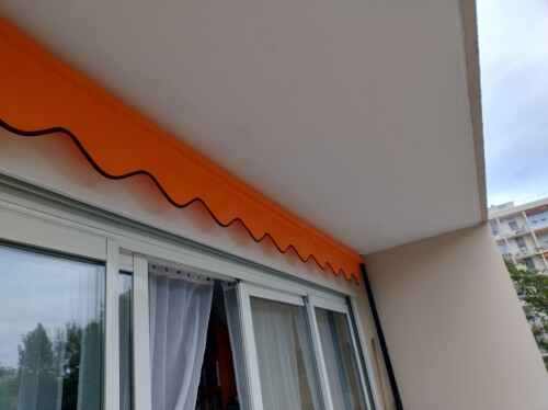 Store Balcon Design uni orange Polyacrylique